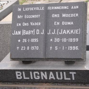 BLIGNAULT Jan D.J. 1895-1970 &amp; J.J. 1899-1996