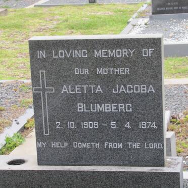 BLUMBERG Aletta Jacoba 1909-1974