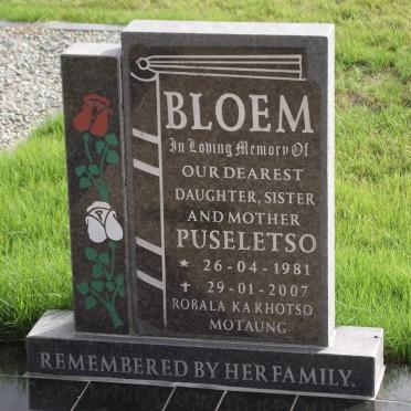BLOEM Puseletso 1981-2007