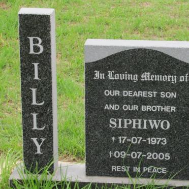 BILLY Siphiwo 1973-2005