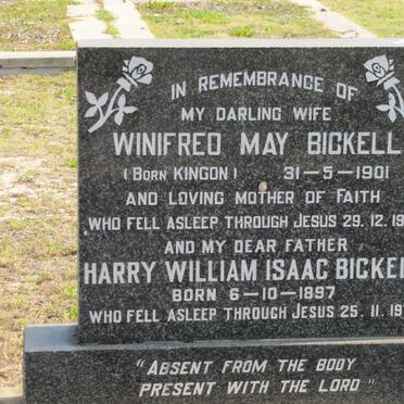 BICKELL Henry William Isaac 1897-1978 &amp; Winifred May KINGON 1901-1967