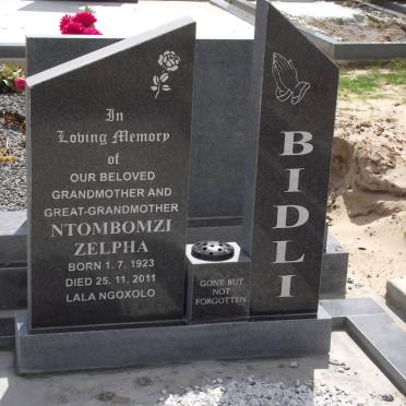 BIDLI Ntombomzi Zelpha 1923-2011