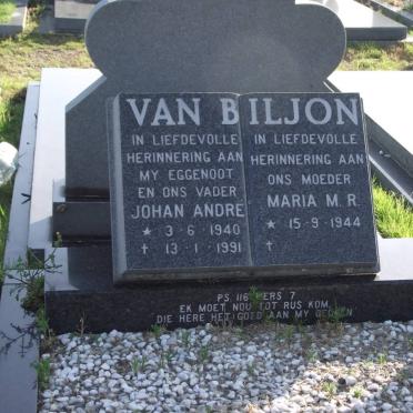 BILJON Johan André, van 1940-1991 &amp; Maria M.R. 1944-