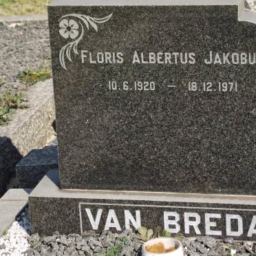 BREDA Floris Albertus Jakobus, van 1920-1971