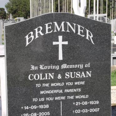 BREMNER Colin 1938-2005 &amp; Susan 1939-2007