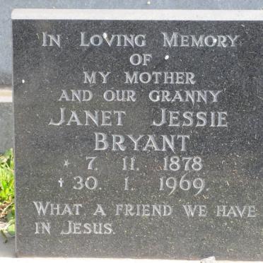 BRYANT Janet Jessie 1878-1969