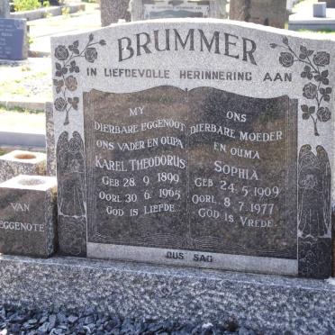 BRUMMER Karel Theodorus 1899-1965 &amp; Sophia VENTER 1909-1977