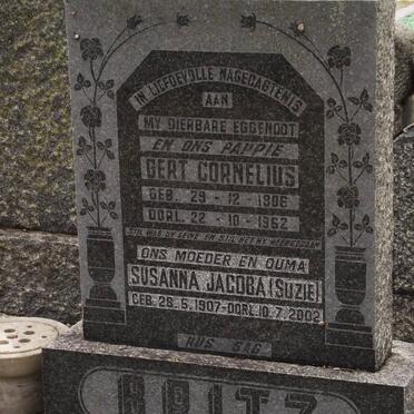 BRITZ Gert Cornelius 1906-1962 &amp; Susanna Jacoba 1907-2002