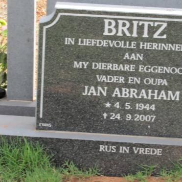 BRITZ Jan Abraham 1944-2007