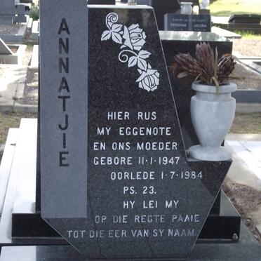 BROWN Annatjie 1947-1984