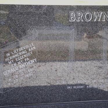 BROWN Gerald Anthony 1941-1990