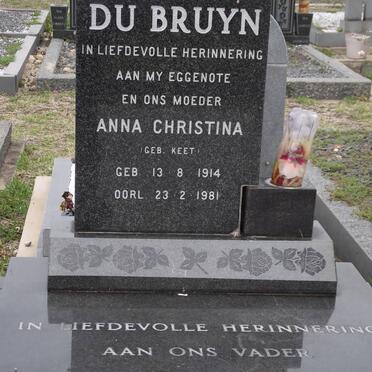 BRUYN Theodorus Daniel, de 1909-1986 &amp; Anna Christina KEET 1914-1981