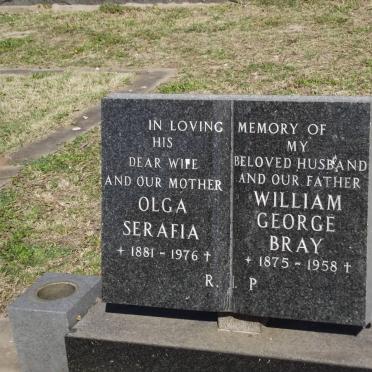 BRAY William George 1875-1958 &amp; Olga Serafia 1881-1976