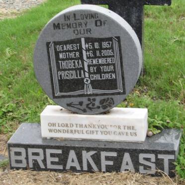BREAKFAST Thobeka Priscilla 1957-2005