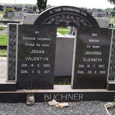 BUCHNER Johan Valentyn 1895-1971 &amp; Johanna Elizabeth 1907-1998