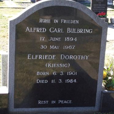 BULBRING Alfred Carel 1894-1967 &amp; Elfriede Dorothy KIESSIG 1901-1984