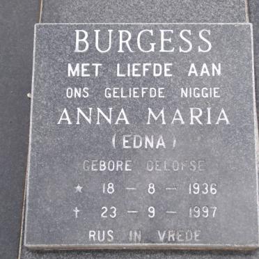 BURGESS Anna Maria nee OELOFSE 1936-1997