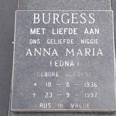 BURGESS Anna Maria nee OELOFSE 1936-1997