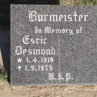 BURMEISTER Esric Desmond 1918-1975