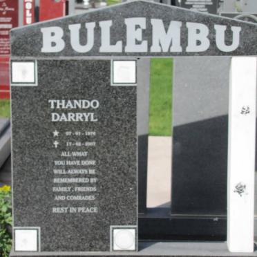 BULEMBU Thando Darryl 1976-2007