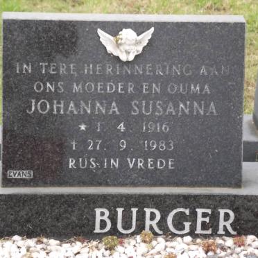 BURGER Johanna Susanna 1916-1983