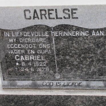 CARELSE Gabriel 1922-1978