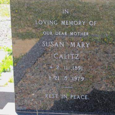 CALITZ Susan Mary 1891-1979