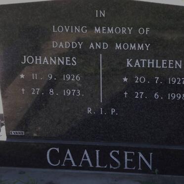 CAALSEN Johannes 1926-1973 &amp; Hendrina Kartrina 1927-1998