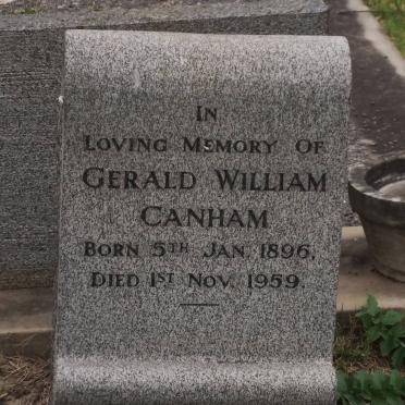 CANHAM Gerald William 1896-1959