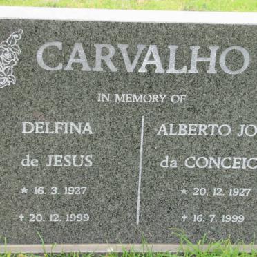 CARVALHO Alberto da Conceicao 1927-1999 &amp; Delphina de Jesus 1927-1999