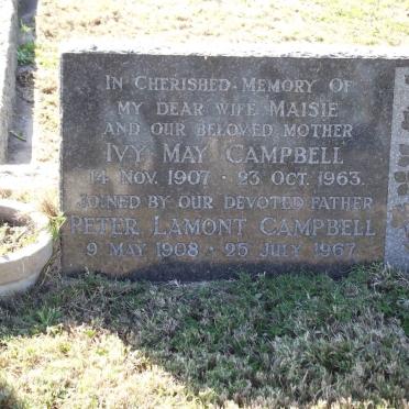 CAMPBELL Peter Lamont 1908-1967 &amp; Ivy May 1907-1963