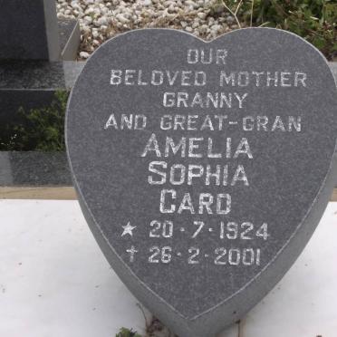 CARD Amelia Sophia 1924-2001