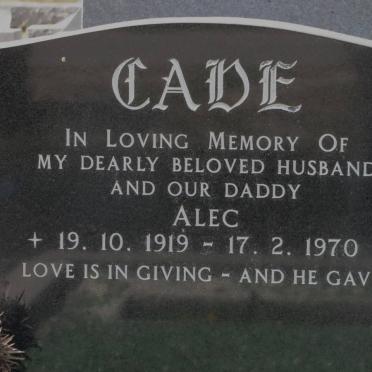 CADE Alec 1919-1970