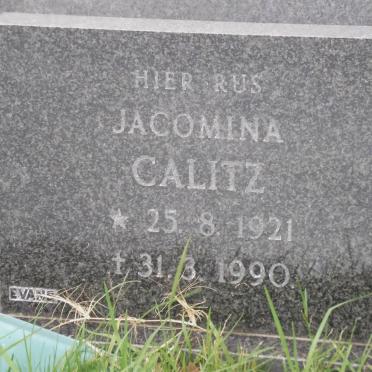 CALITZ Jacomina 1921-1990