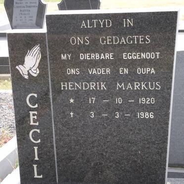 CECIL Hendrik Markus 1920-1986