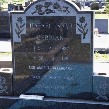 CEBRIAN Rafael Soro 1927-1981