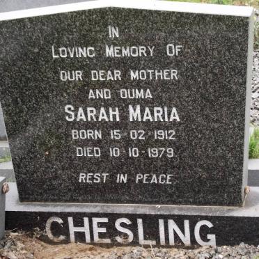 CHESLING Sarah Maria 1912-1979