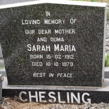 CHESLING Sarah Maria 1912-1979