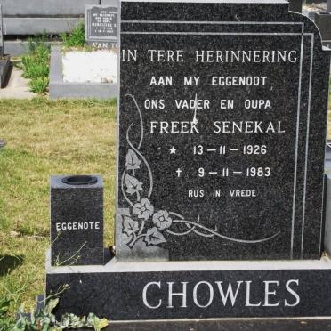 CHOWLES Freek Senekal 1926-1983