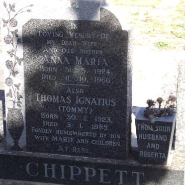 CHIPPETT Thomas Ignatius 1923-1985 &amp; Anna Maria 1924-1966