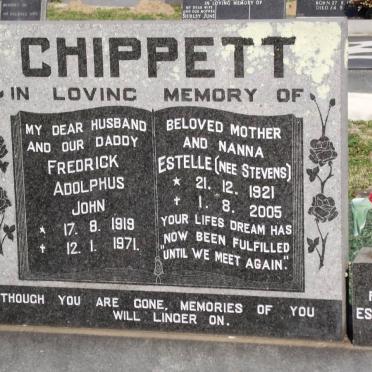 CHIPPETT Frederick Adolphus John 1919-1971 &amp; Estelle STEVENS 1921-2005