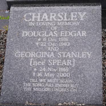 CHARSLEY Douglas Edgar 1916-1983 &amp; Georgina Stanley SPEAR 1916-2000