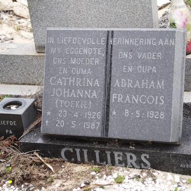 CILLIERS Abraham Francois 1928- &amp; Cathrina Johanna 1926-1987