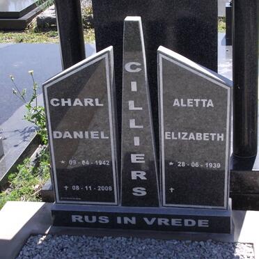 CILLIERS Charl Daniel 1942-2008 &amp; Aletta Elizabeth 1939-