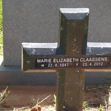 CLAASSENS Marie Elizabeth  1947-2012