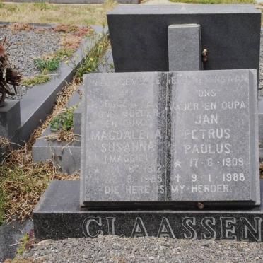 CLAASSEN Jan Petrus Paulus 1909-1988 &amp; Magdalena Susanna 1912-1985