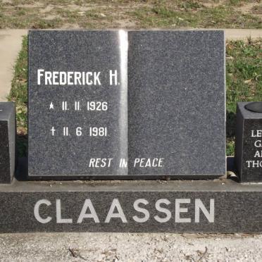 CLAASEN Frederick H. 1926-1981