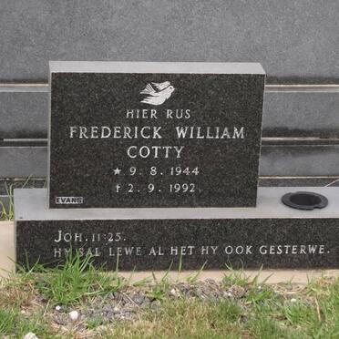 COTTY Frederick William 1944-1992