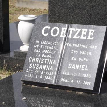 COETZEE Daniel 1926-2006 &amp; Christina Susanna 1929-1982