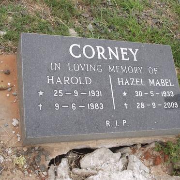 CORNEY Harold 1931-1983 &amp; Hazel Mabel 1933-2009
